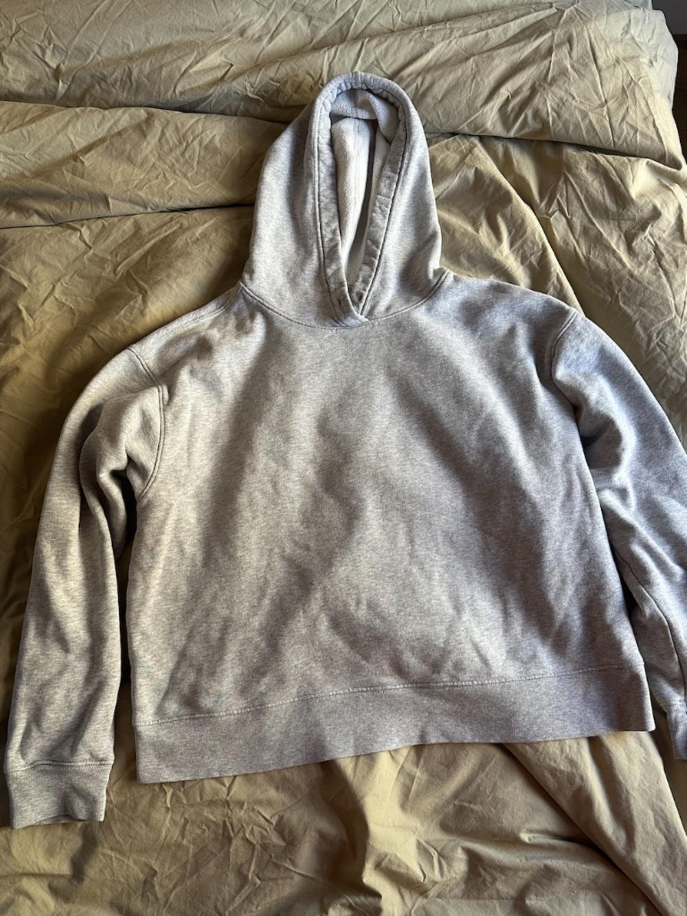 Girlfriend collective grey hoodie (size small)